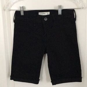 Abercrombie black skinny shorts